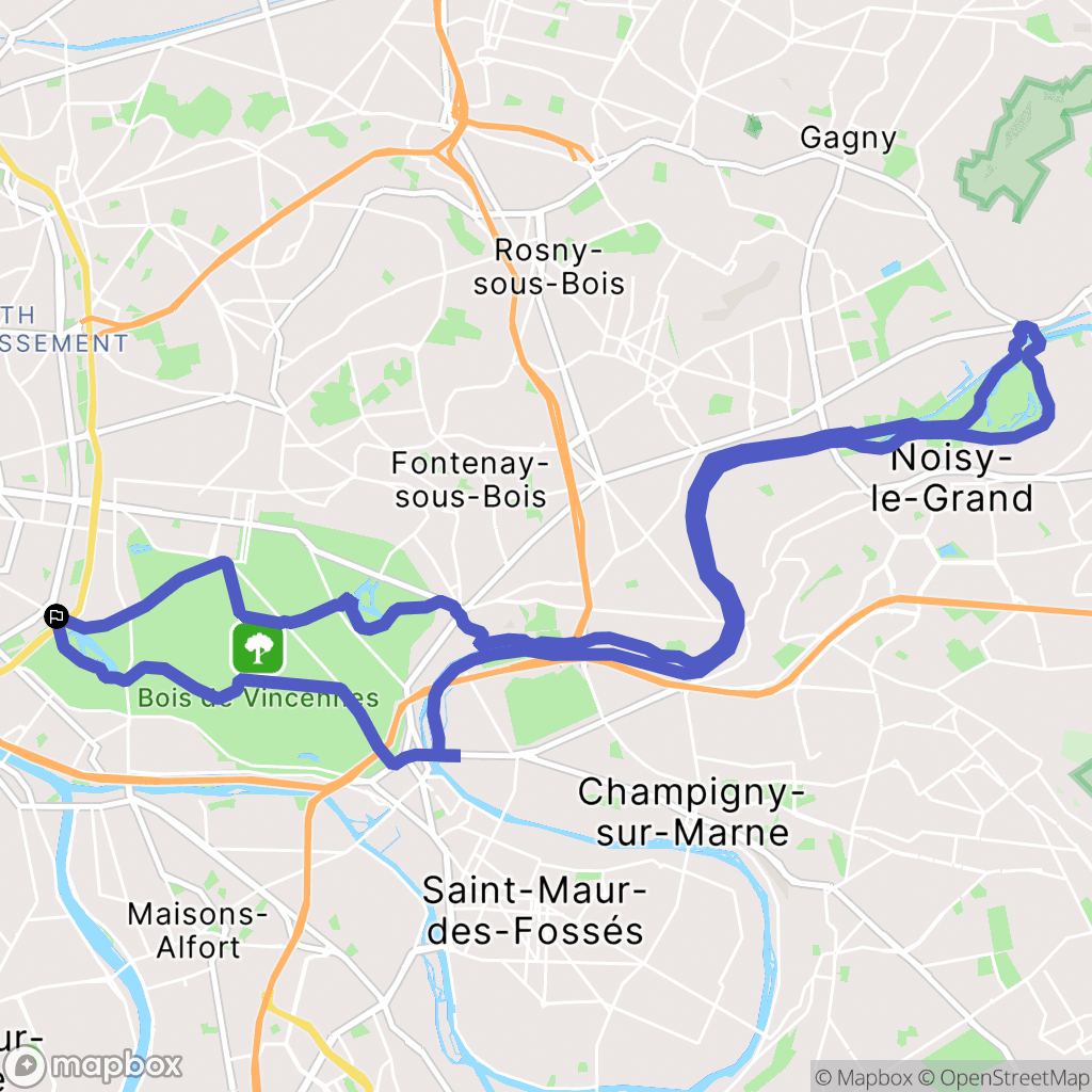 Paris : carte du parcours de randonnée - France