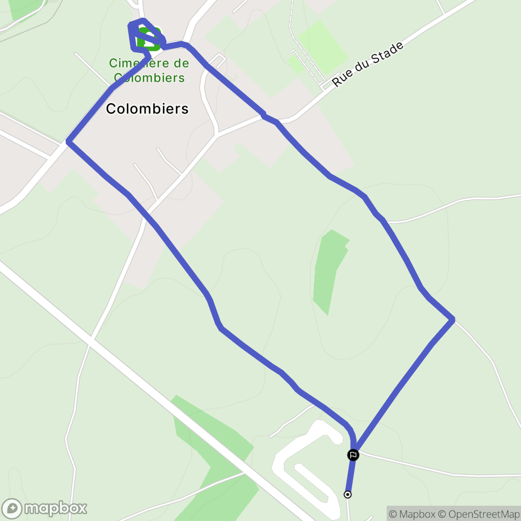 Colombiers : carte du parcours de randonnée - France