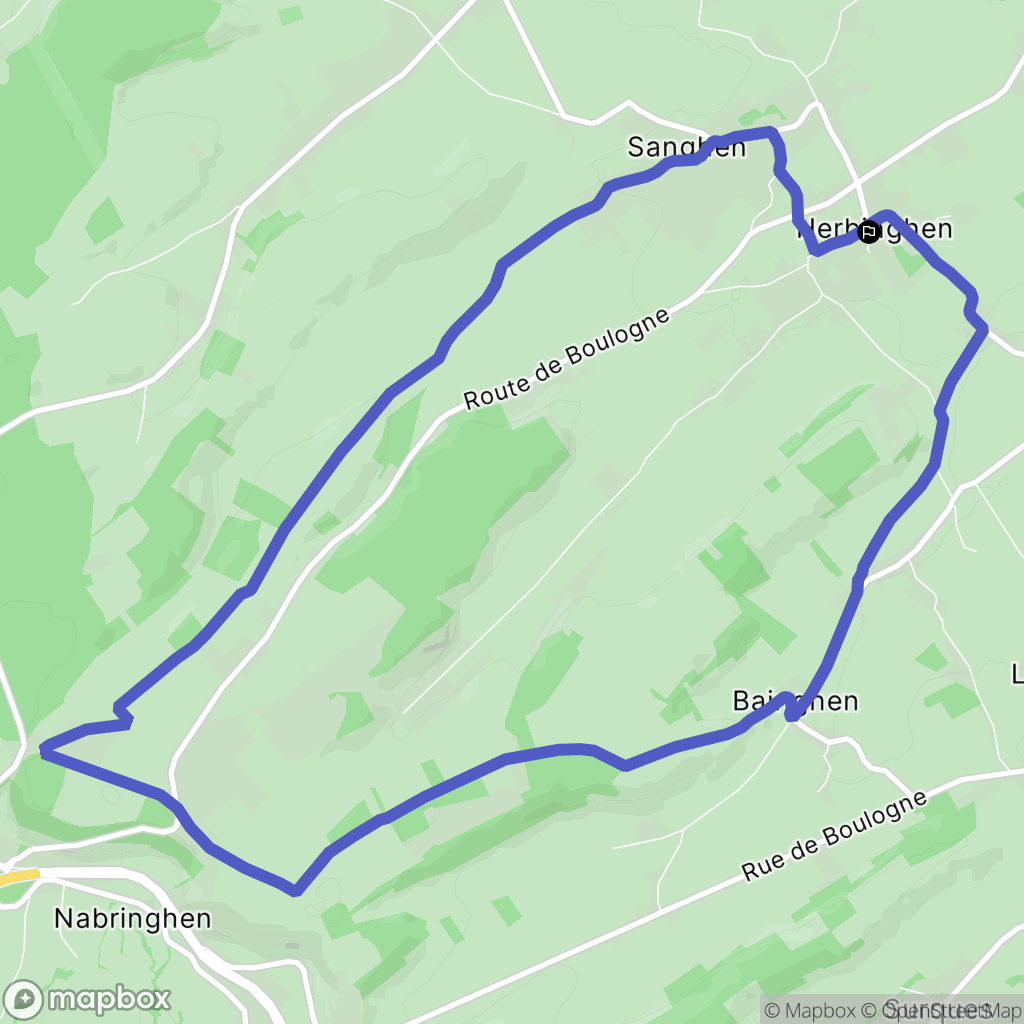 Herbinghen : carte du parcours de randonnée - France