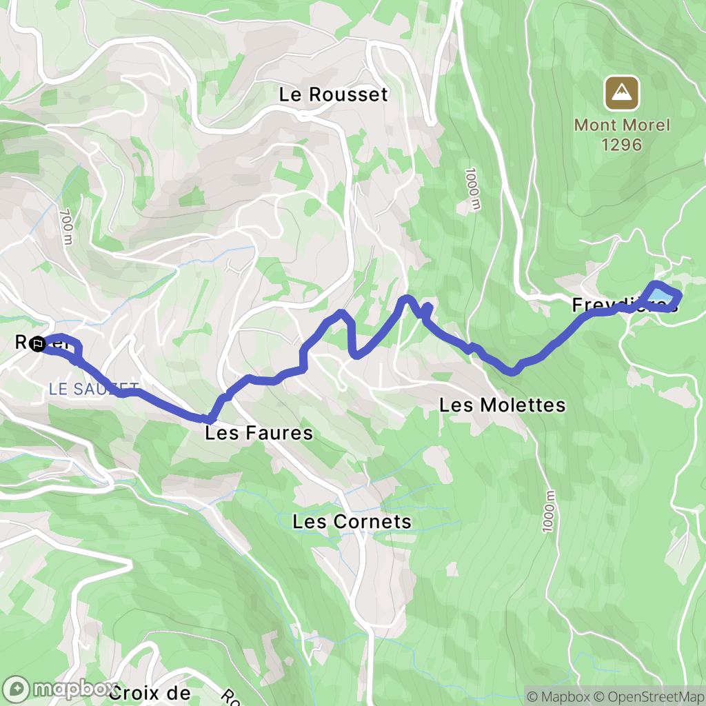 Revel : carte du parcours de randonnée - France