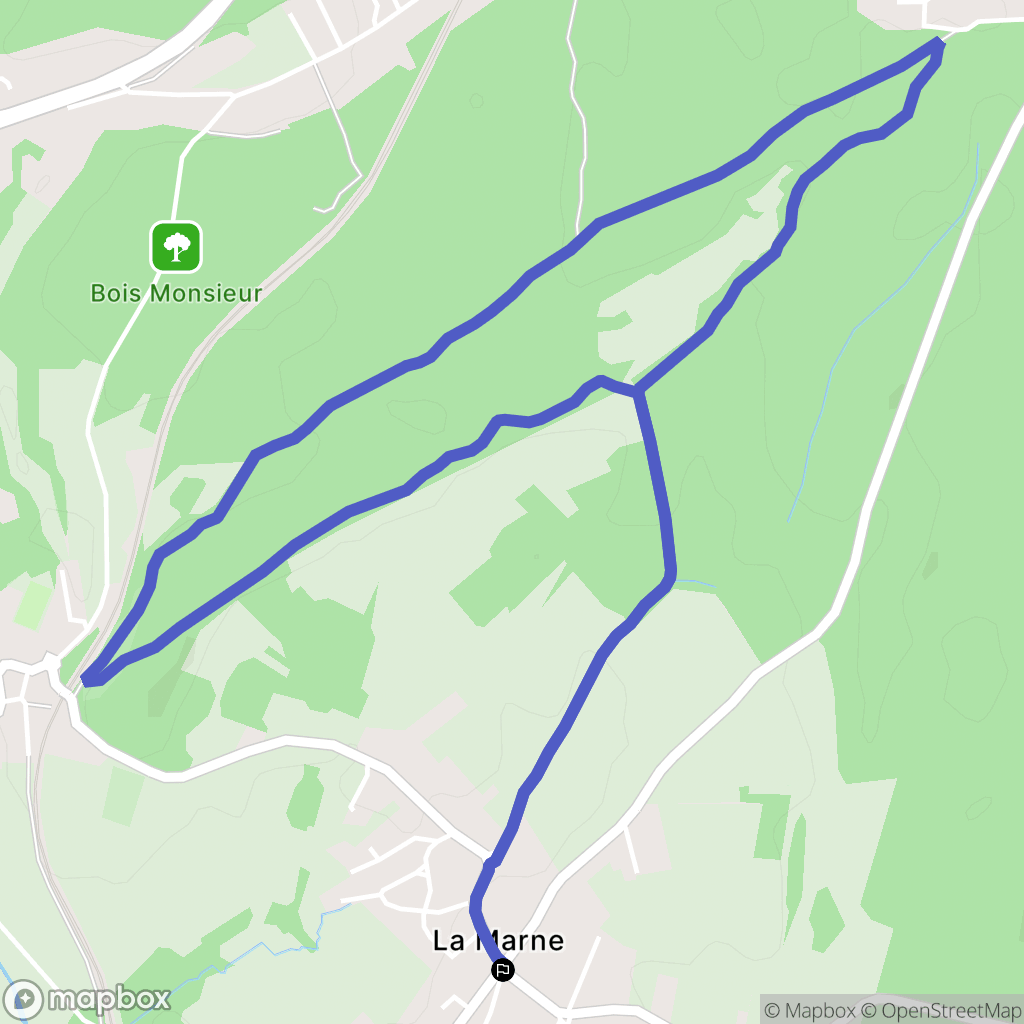 Montferrand-le-Château : carte du parcours de randonnée - France