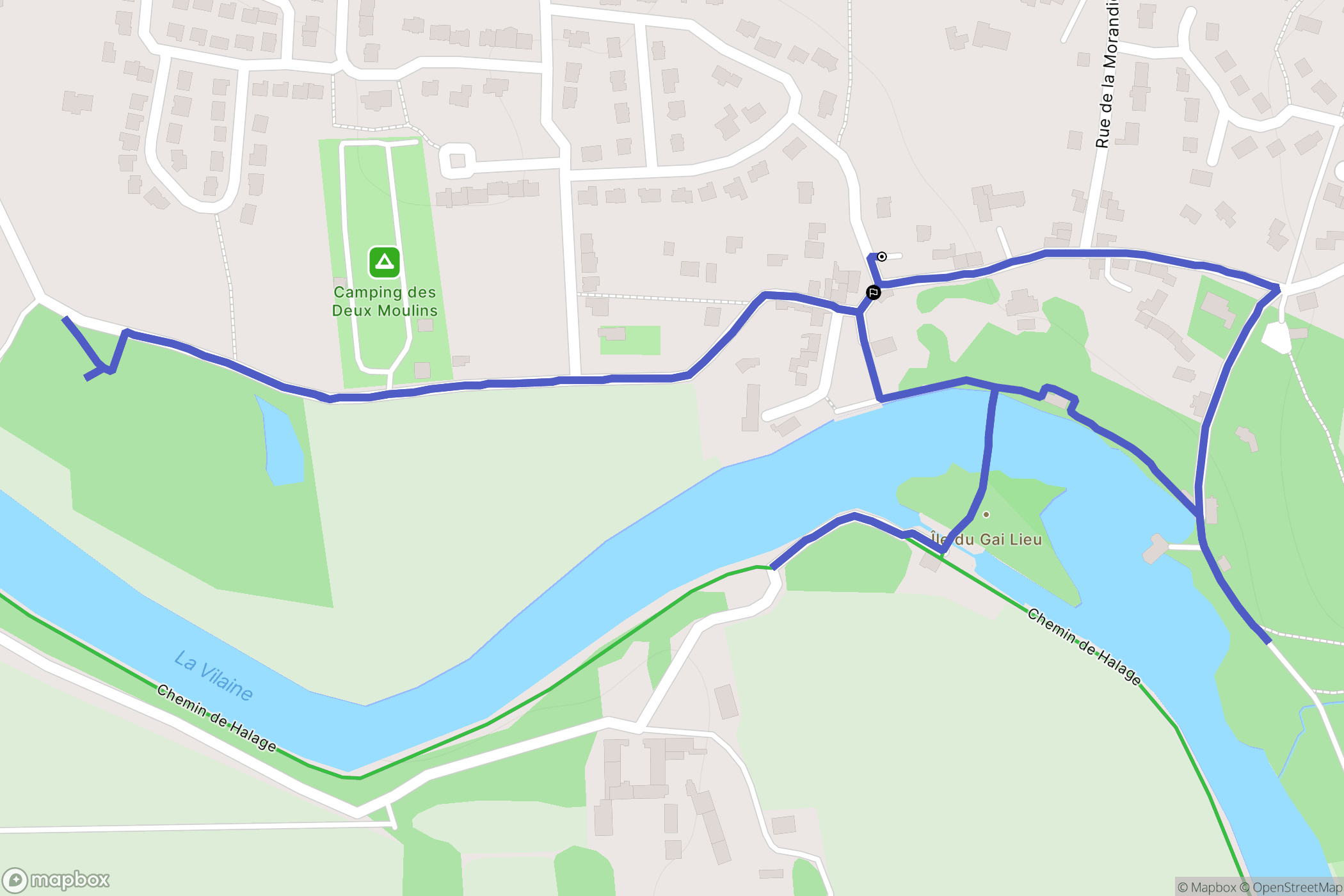 Bourg-des-Comptes : carte du parcours de randonnée - France