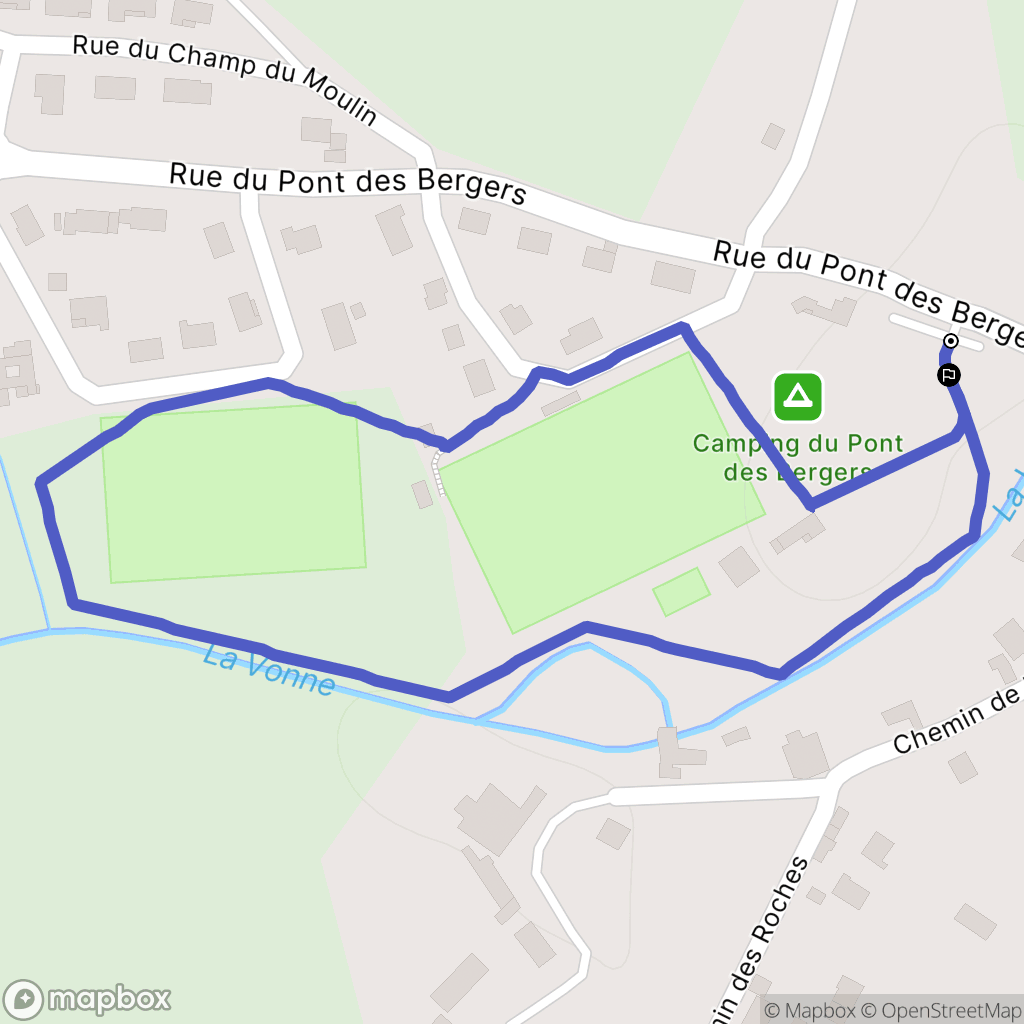 Sanxay : carte du parcours de randonnée - France