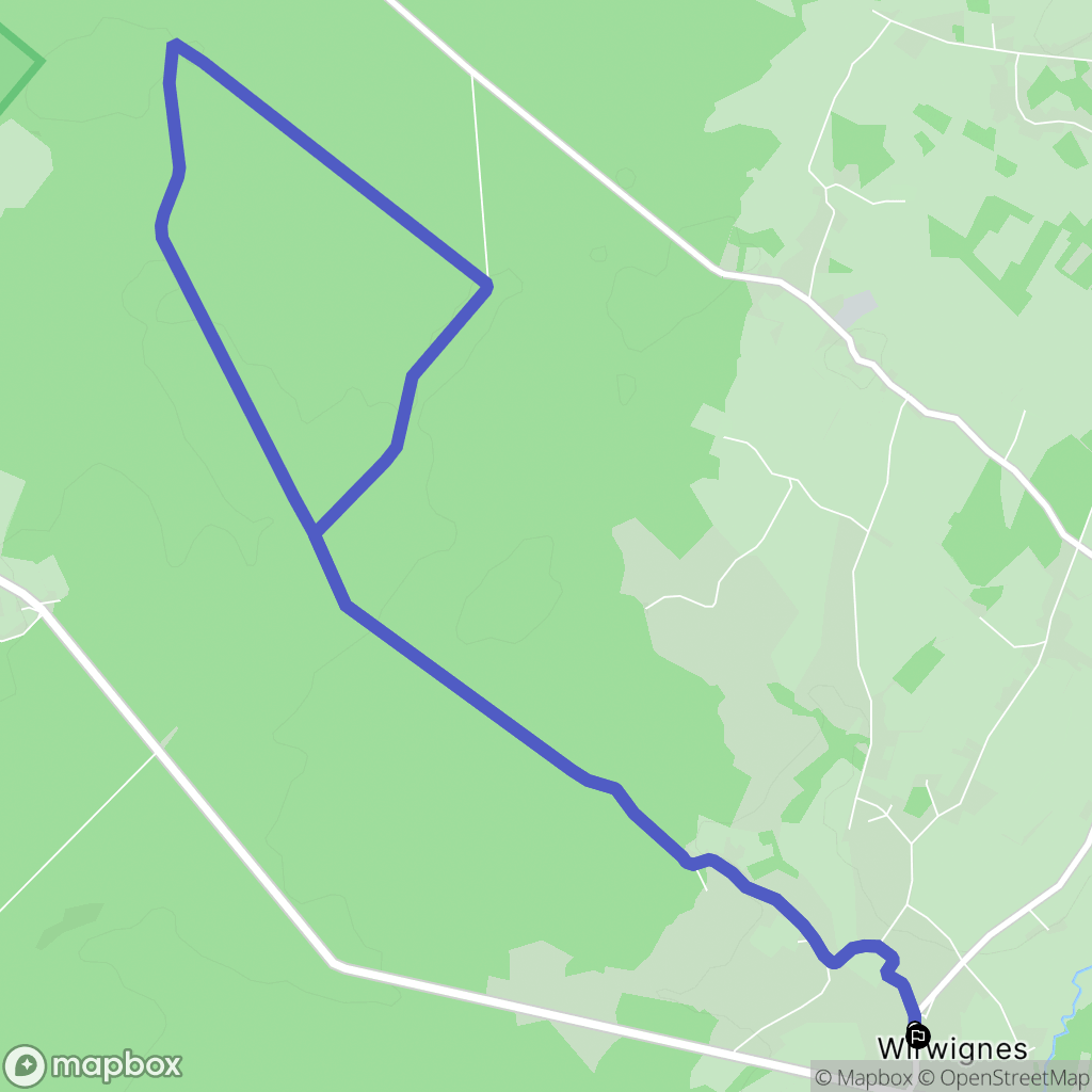 Wirwignes : carte du parcours de randonnée - France