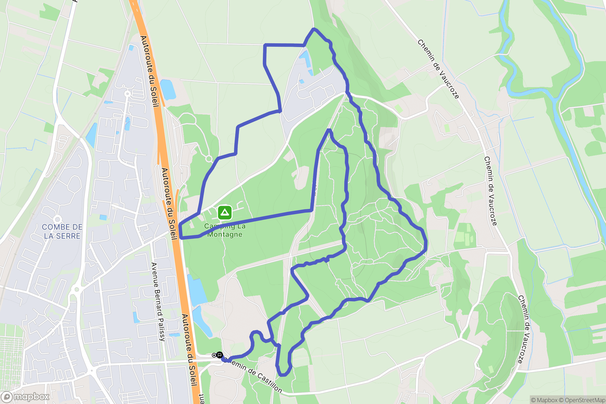 Sorgues : carte du parcours de randonnée - France