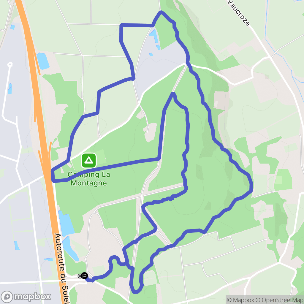 Sorgues : carte du parcours de randonnée - France