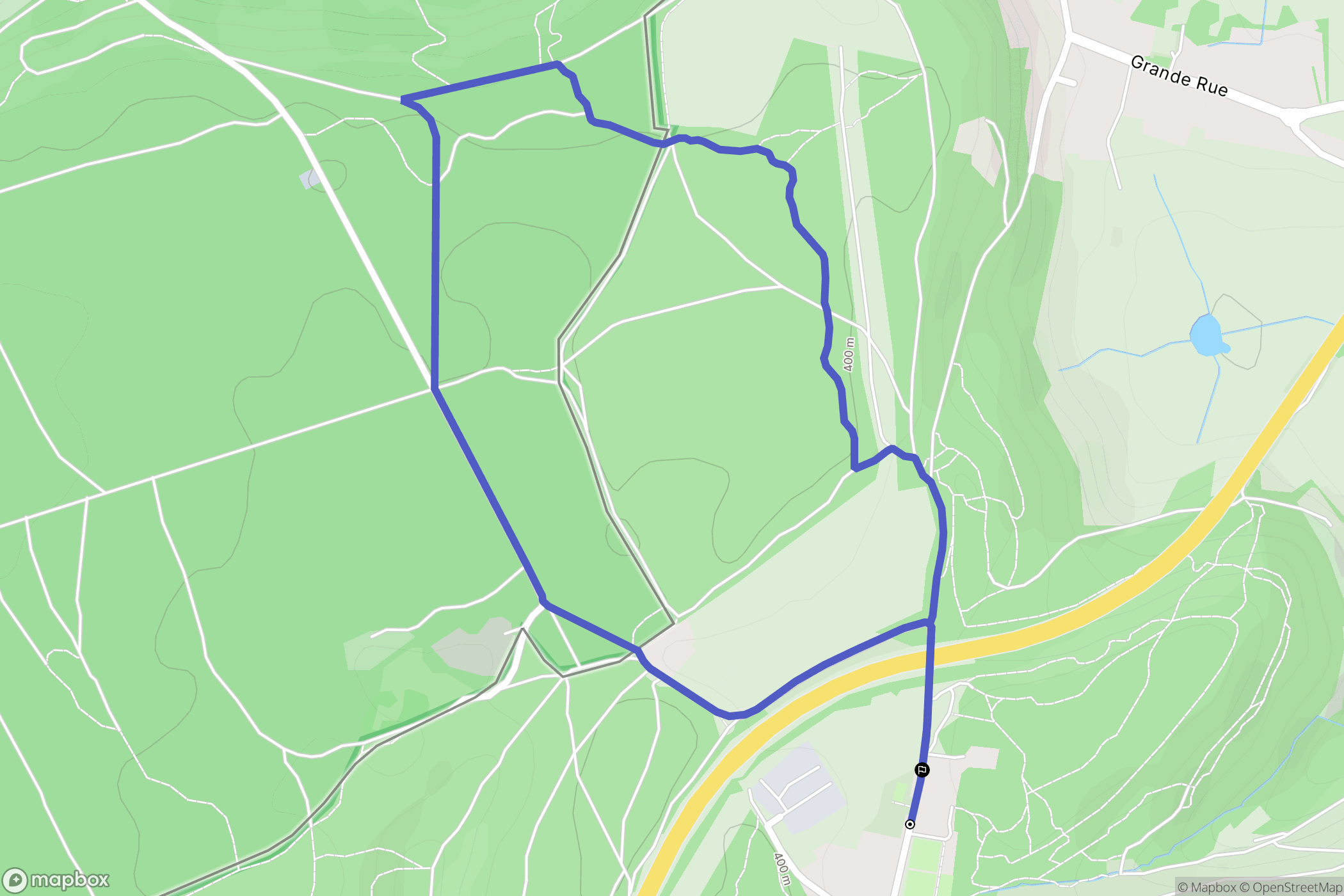 Mont-Saint-Martin : carte du parcours de randonnée - France