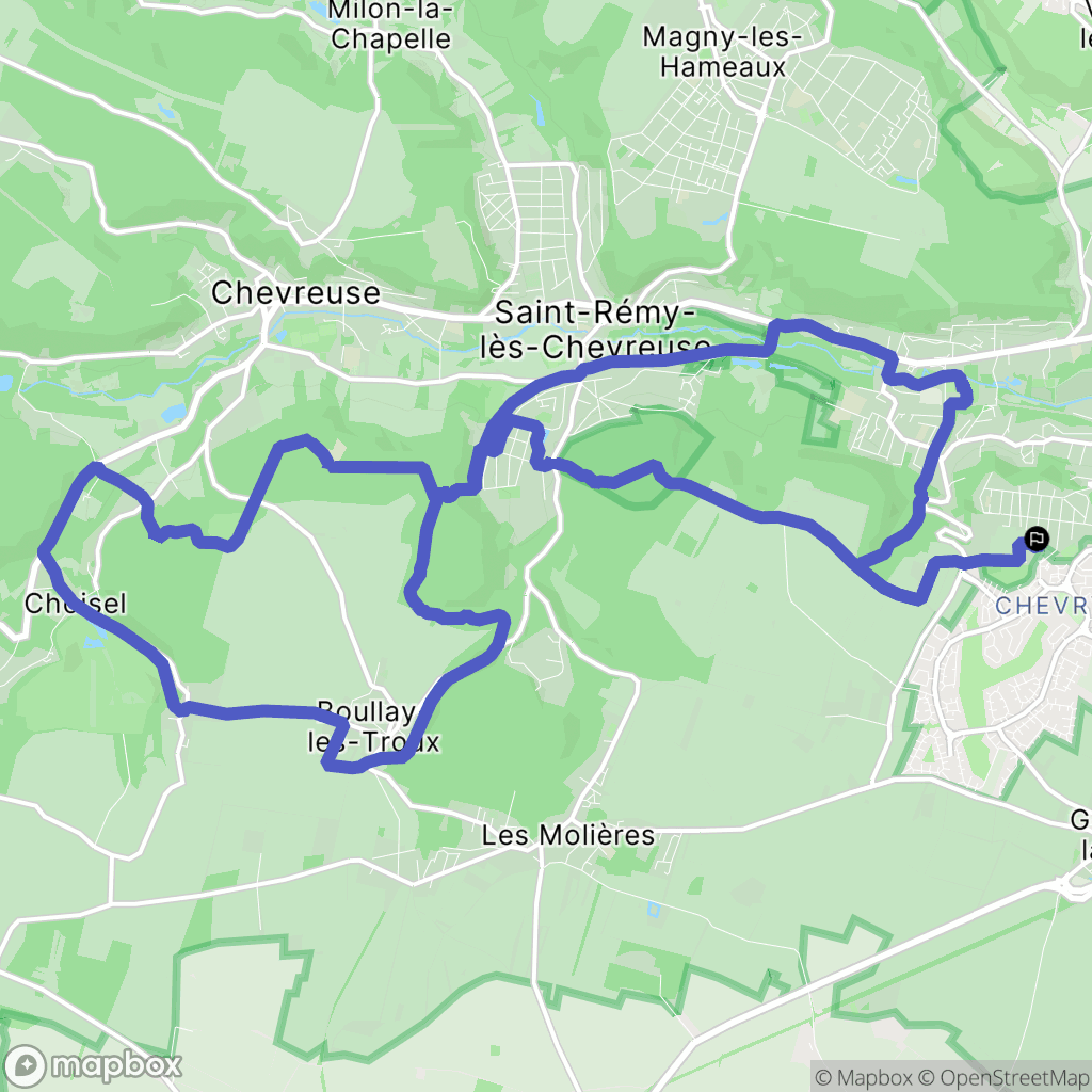Gif-sur-Yvette : carte du parcours de randonnée - France