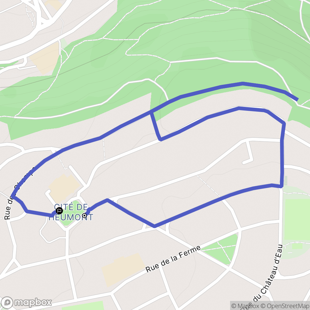 Réhon : carte du parcours de randonnée - France