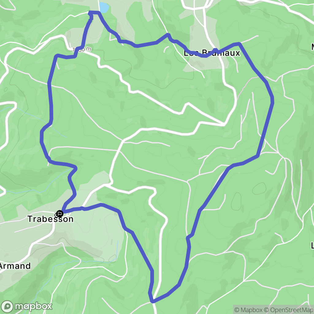Montclard : carte du parcours de randonnée - France