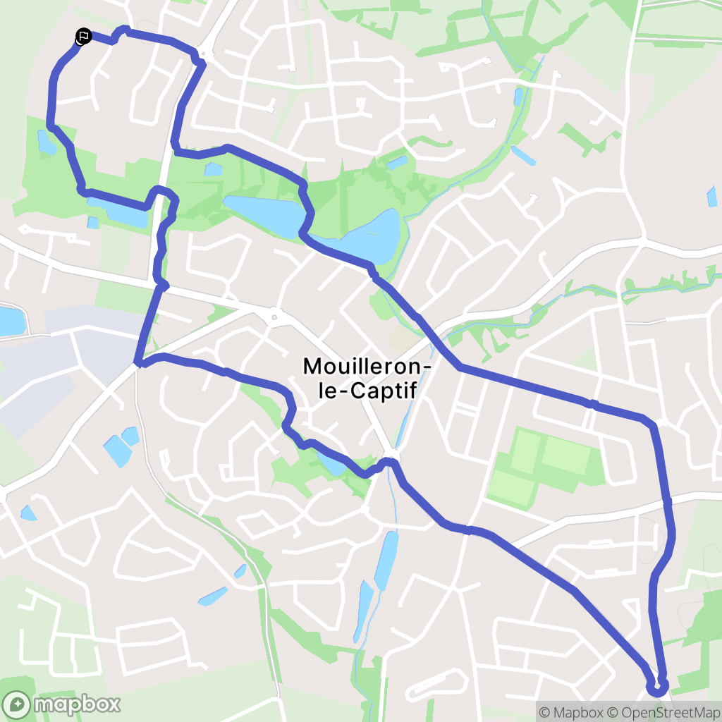 Mouilleron-le-Captif : carte du parcours de randonnée - France