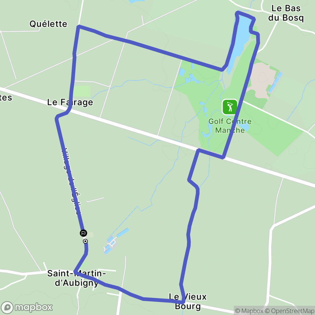 Saint-Martin-d'Aubigny : carte du parcours de randonnée - France