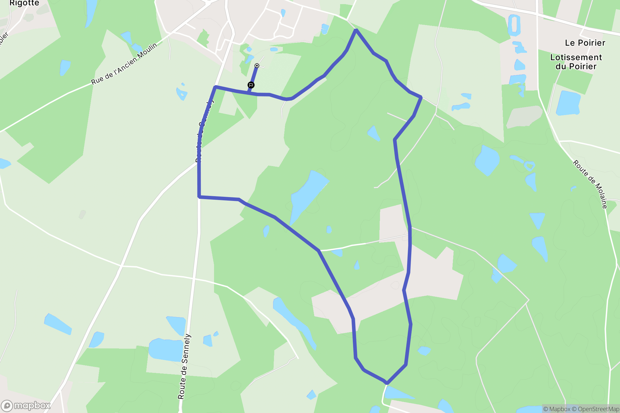 Vienne-en-Val : carte du parcours de randonnée - France