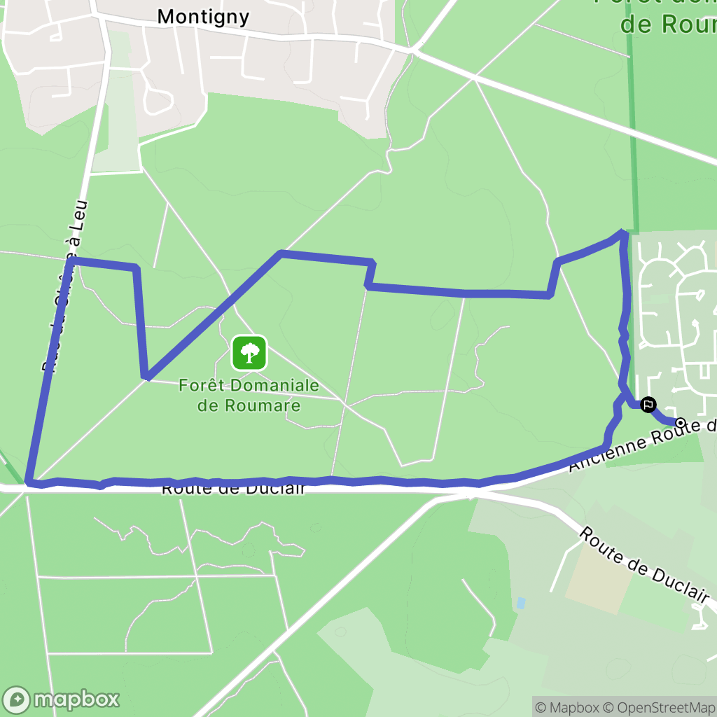 Canteleu : carte du parcours de randonnée - France