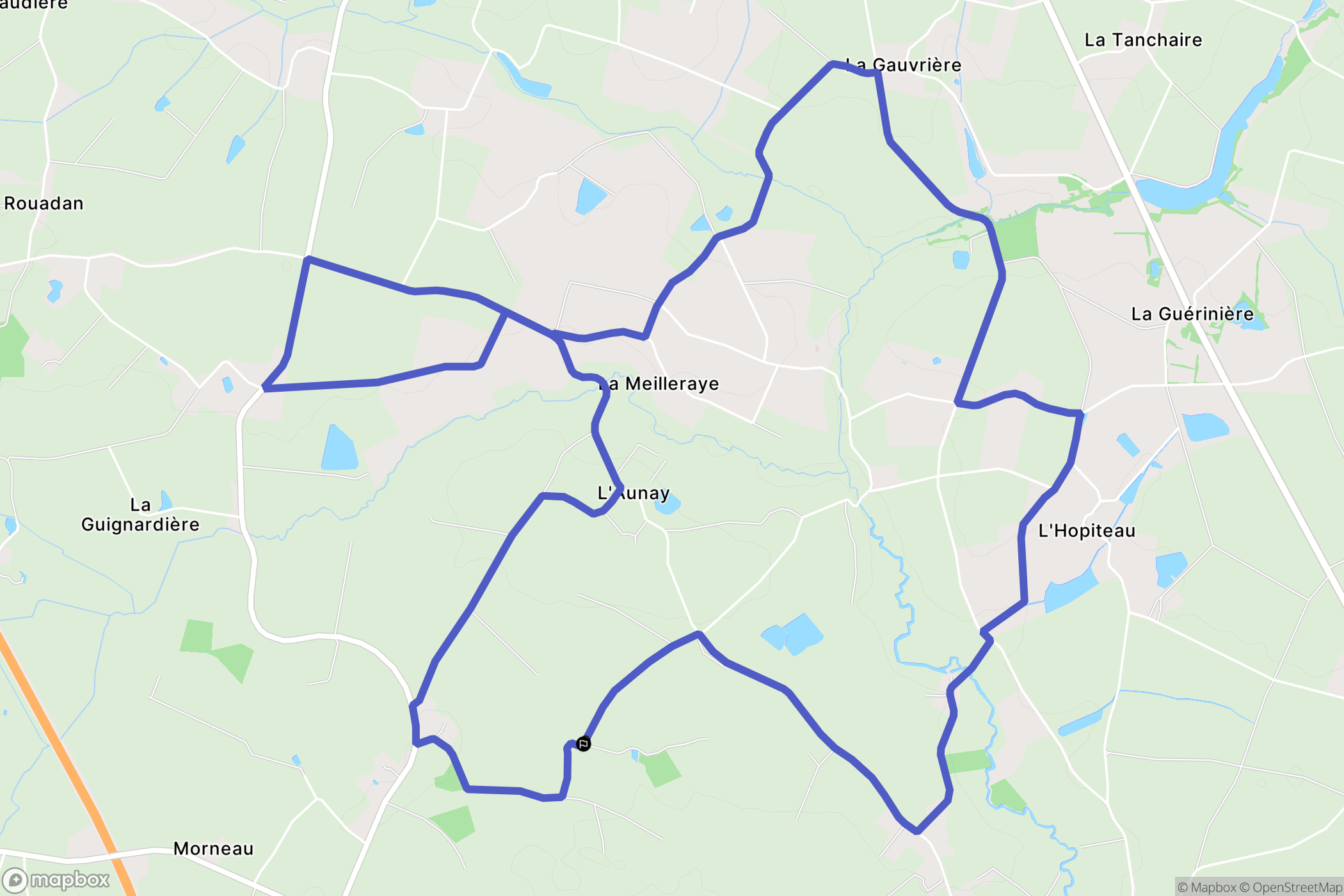 Sainte-Cécile : carte du parcours de randonnée - France