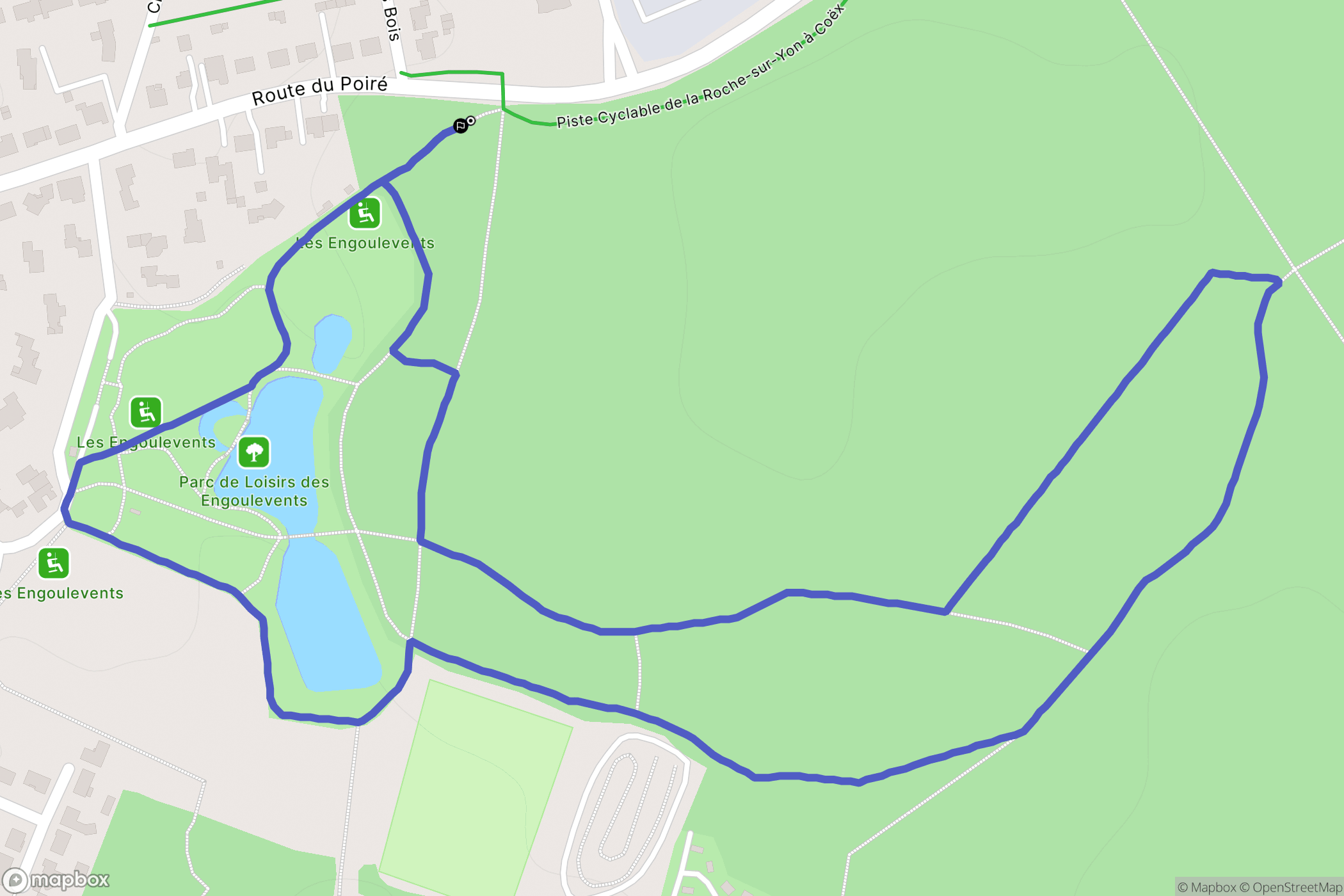 Aizenay : carte du parcours de randonnée - France