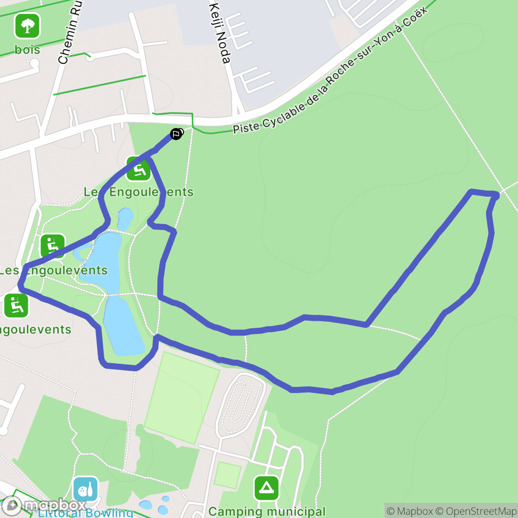 Aizenay : carte du parcours de randonnée - France