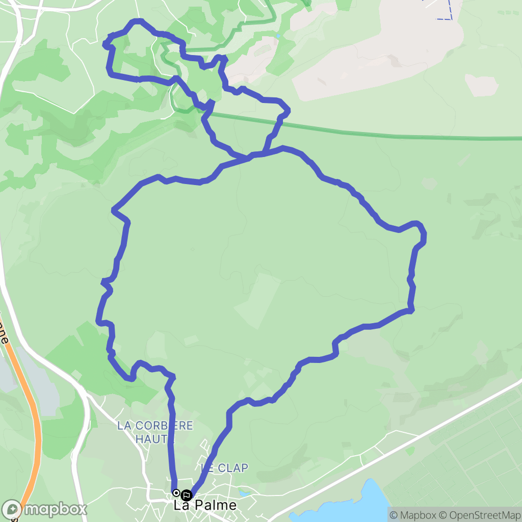 La Palme : carte du parcours de randonnée - France