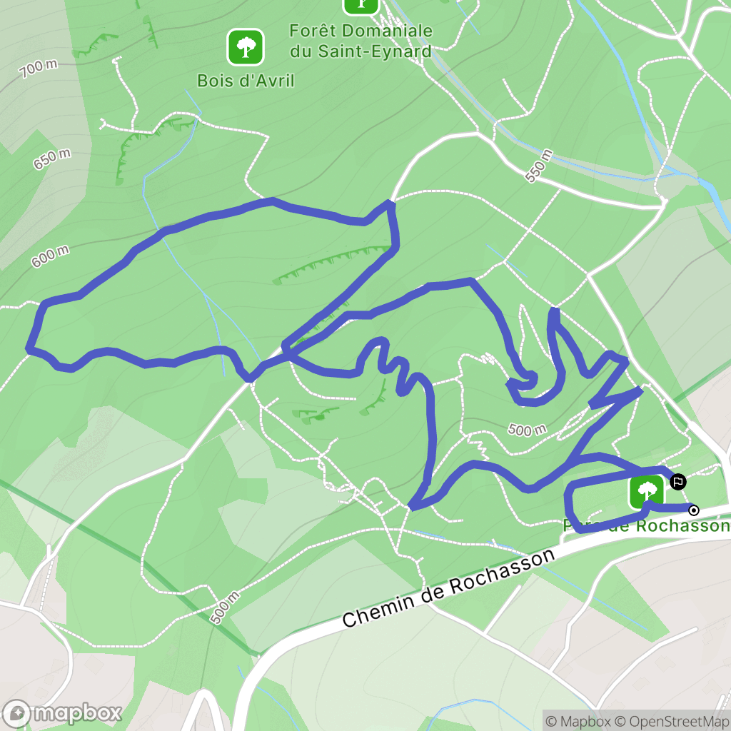 Meylan : carte du parcours de randonnée - France
