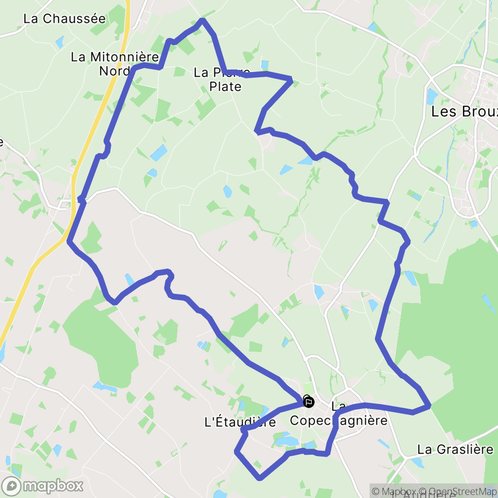 La Copechagnière : carte du parcours de randonnée - France