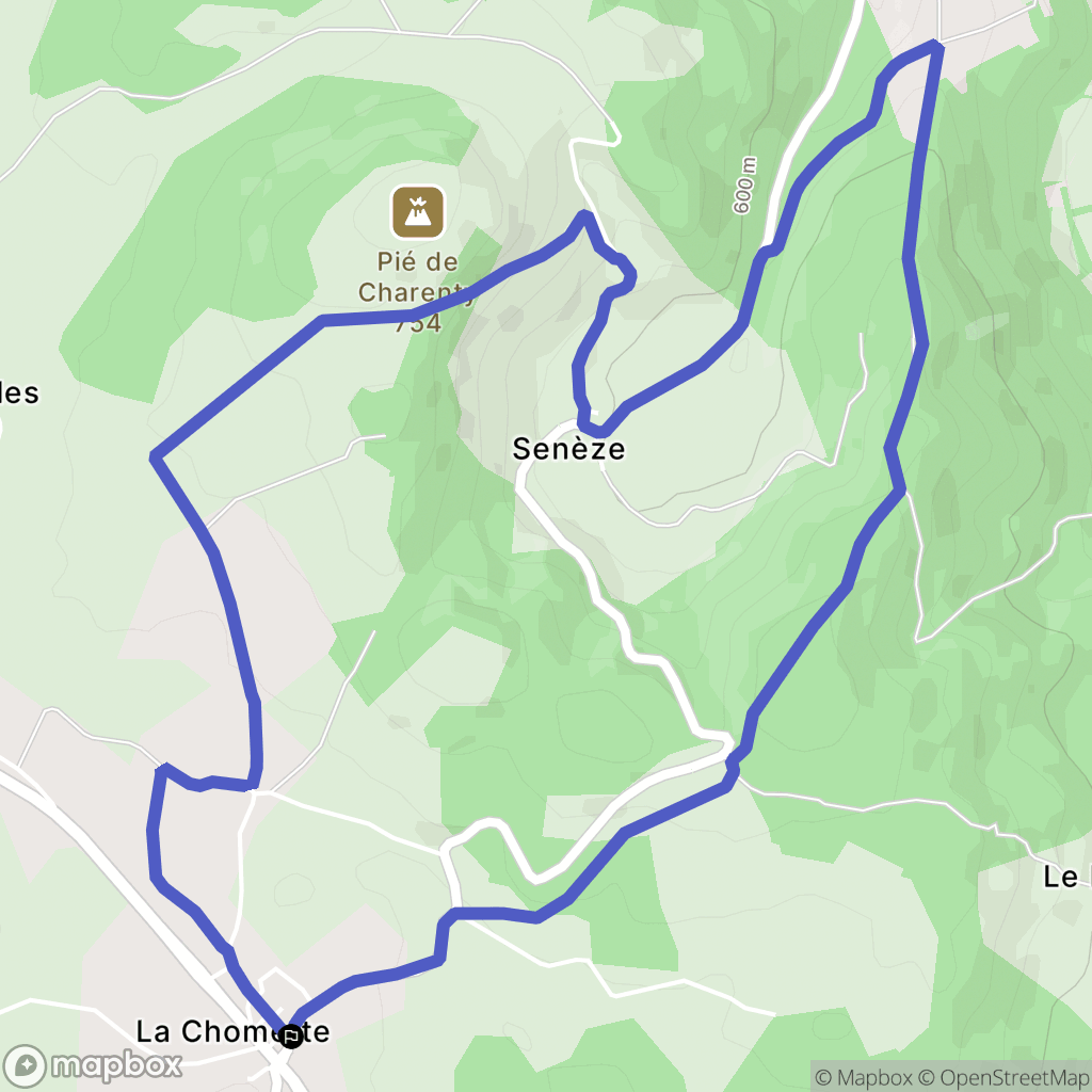 La Chomette : carte du parcours de randonnée - France