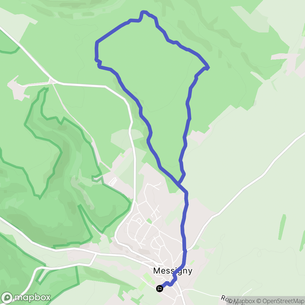 Messigny-et-Vantoux : carte du parcours de randonnée - France