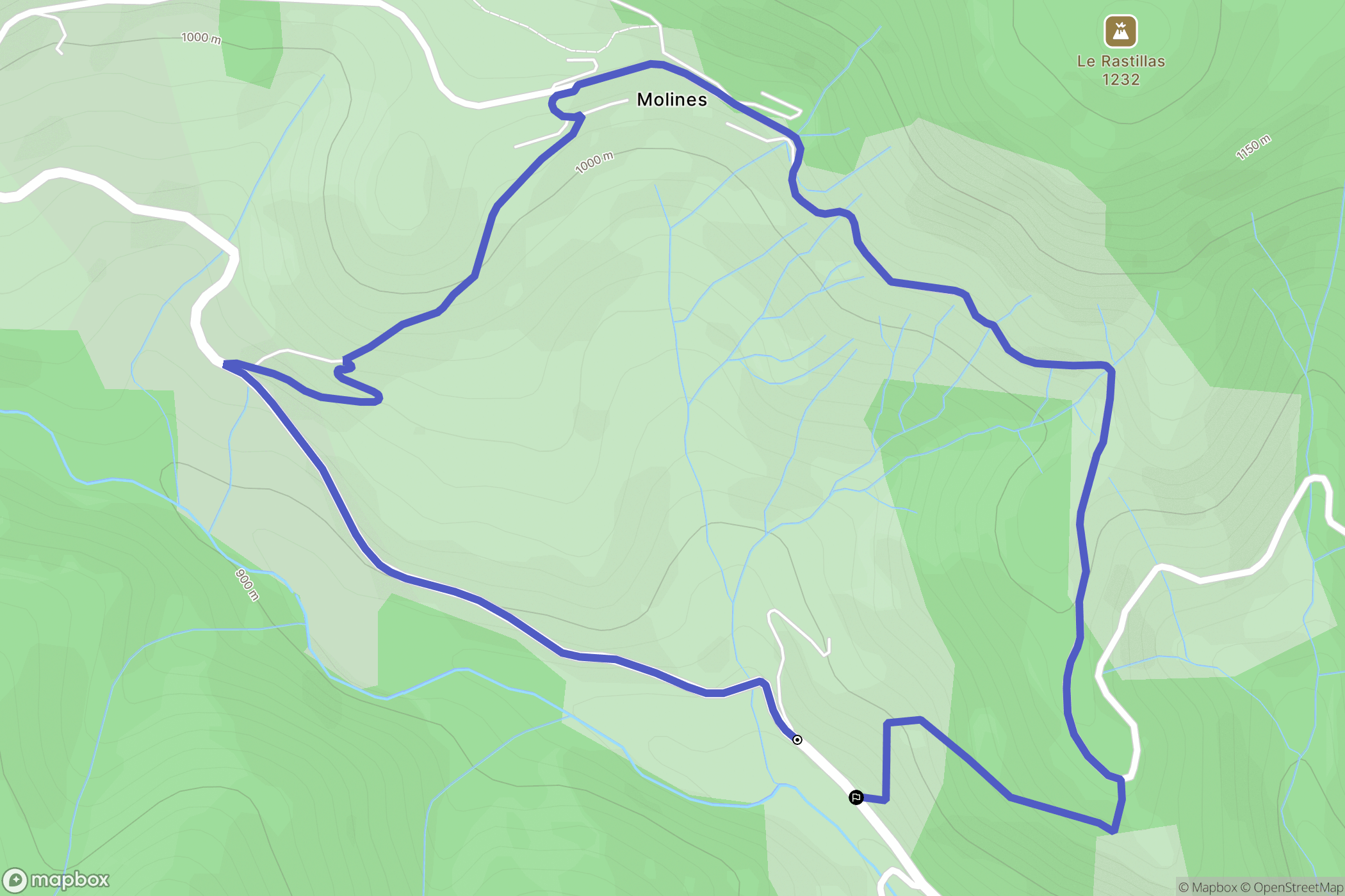 Saint-Martial : carte du parcours de randonnée - France