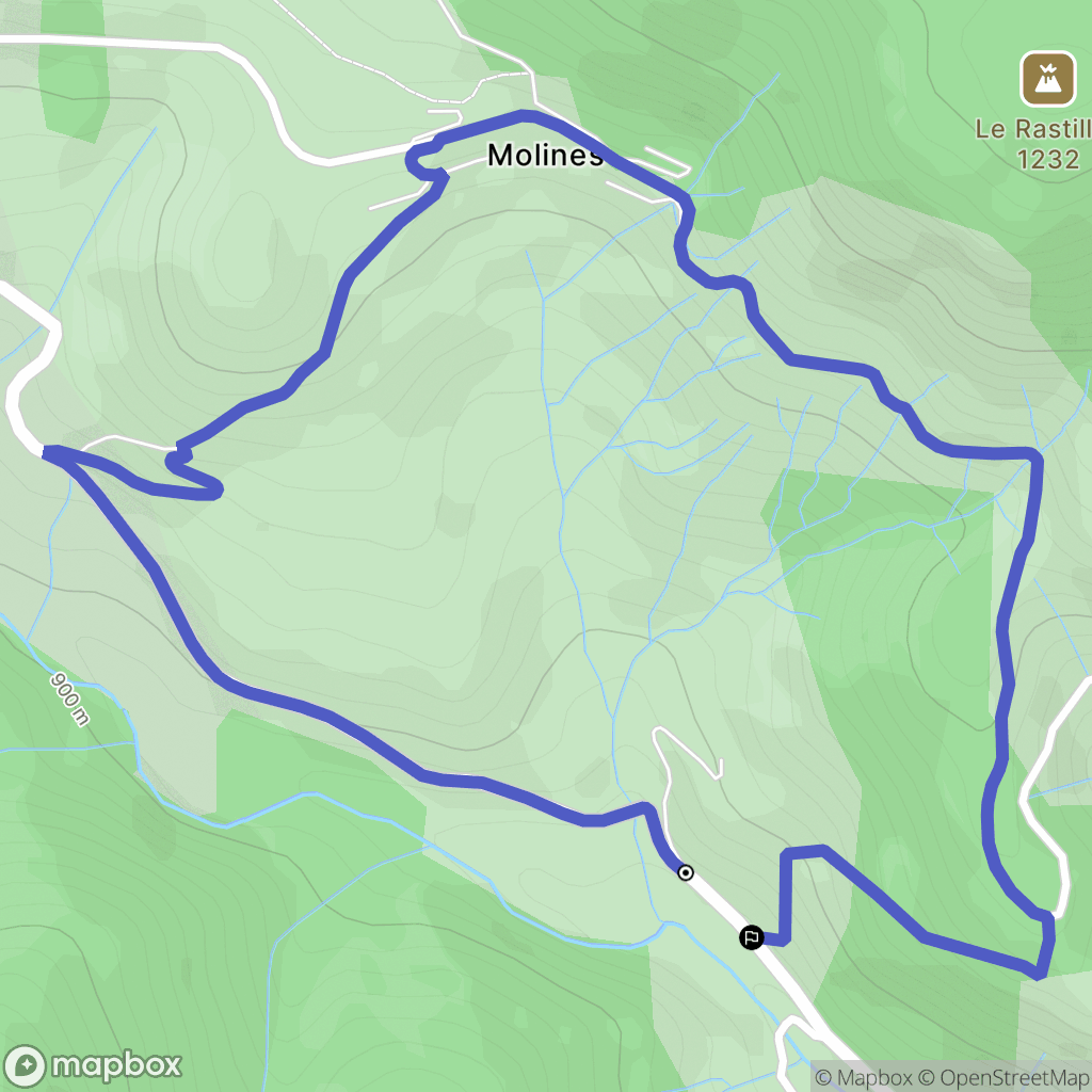 Saint-Martial : carte du parcours de randonnée - France