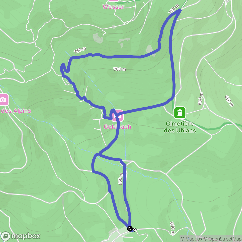 Wattwiller : carte du parcours de randonnée - France