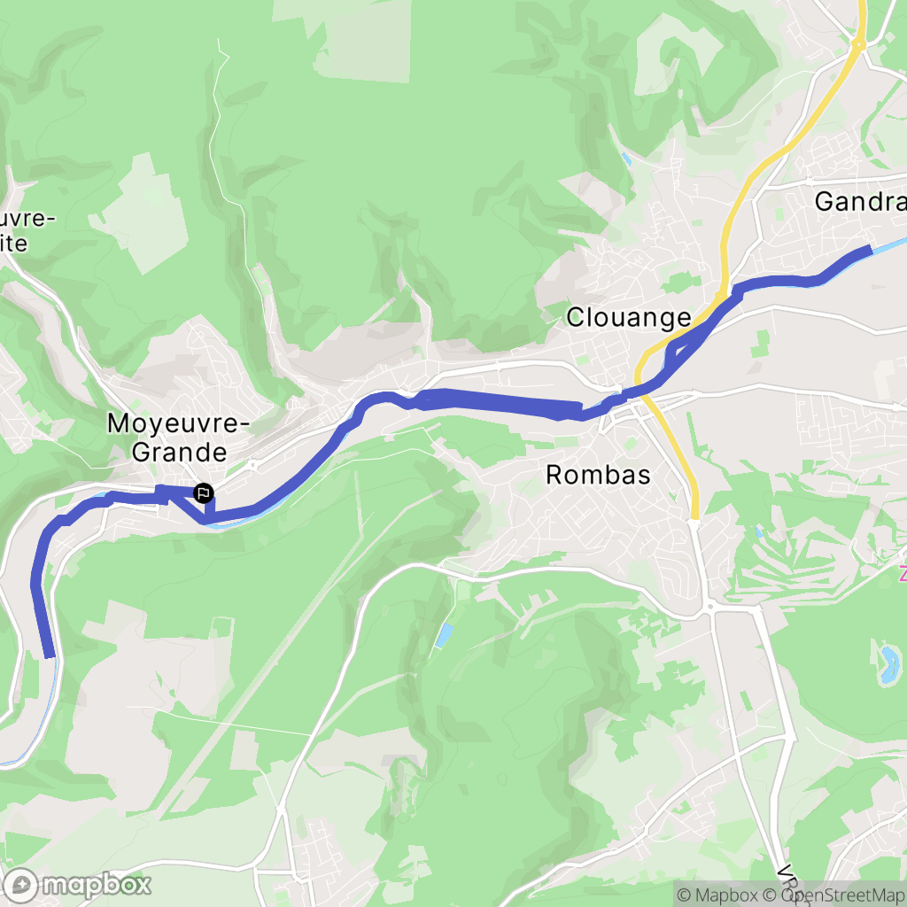 Moyeuvre-Grande : carte du parcours de randonnée - France
