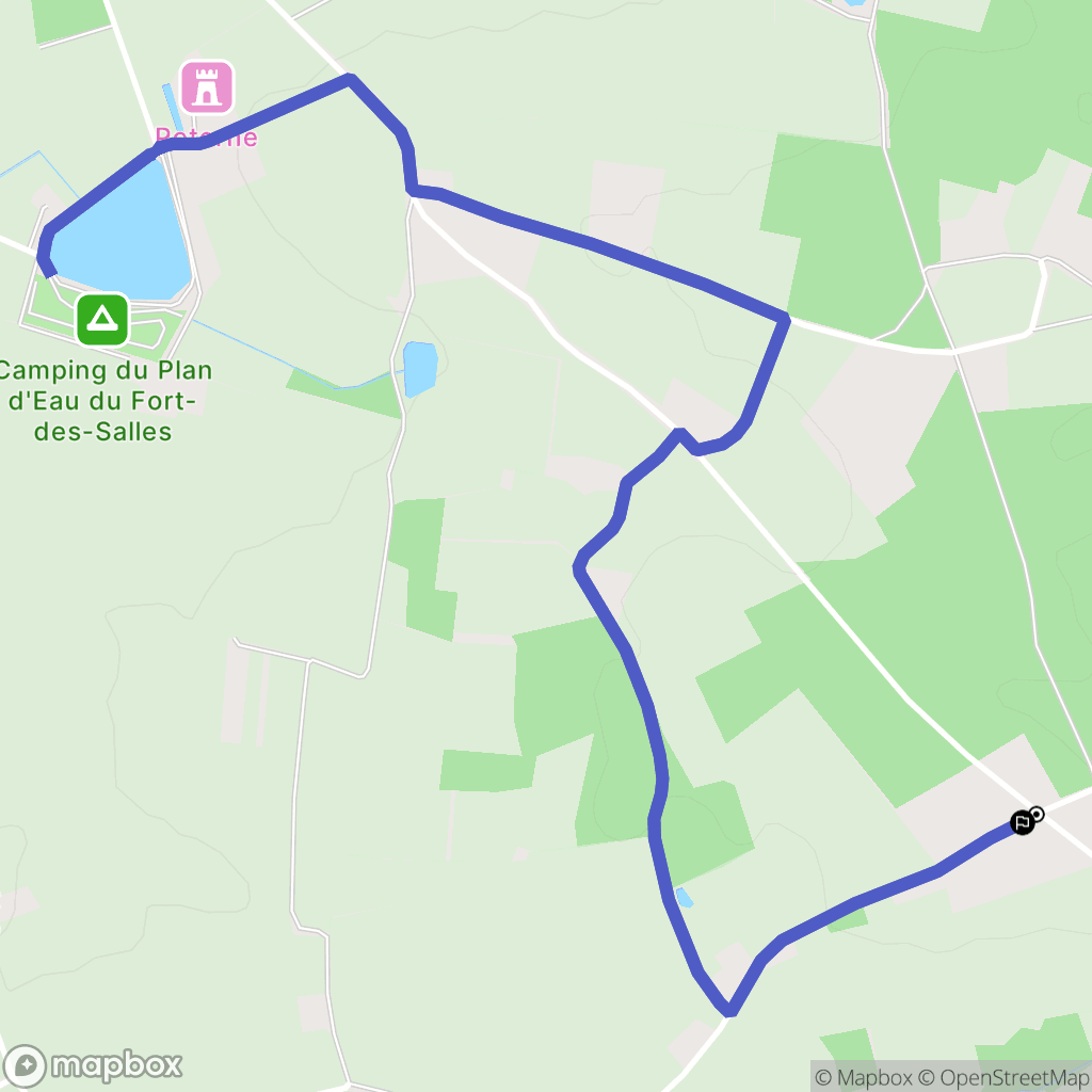 Mayet : carte du parcours de randonnée - France