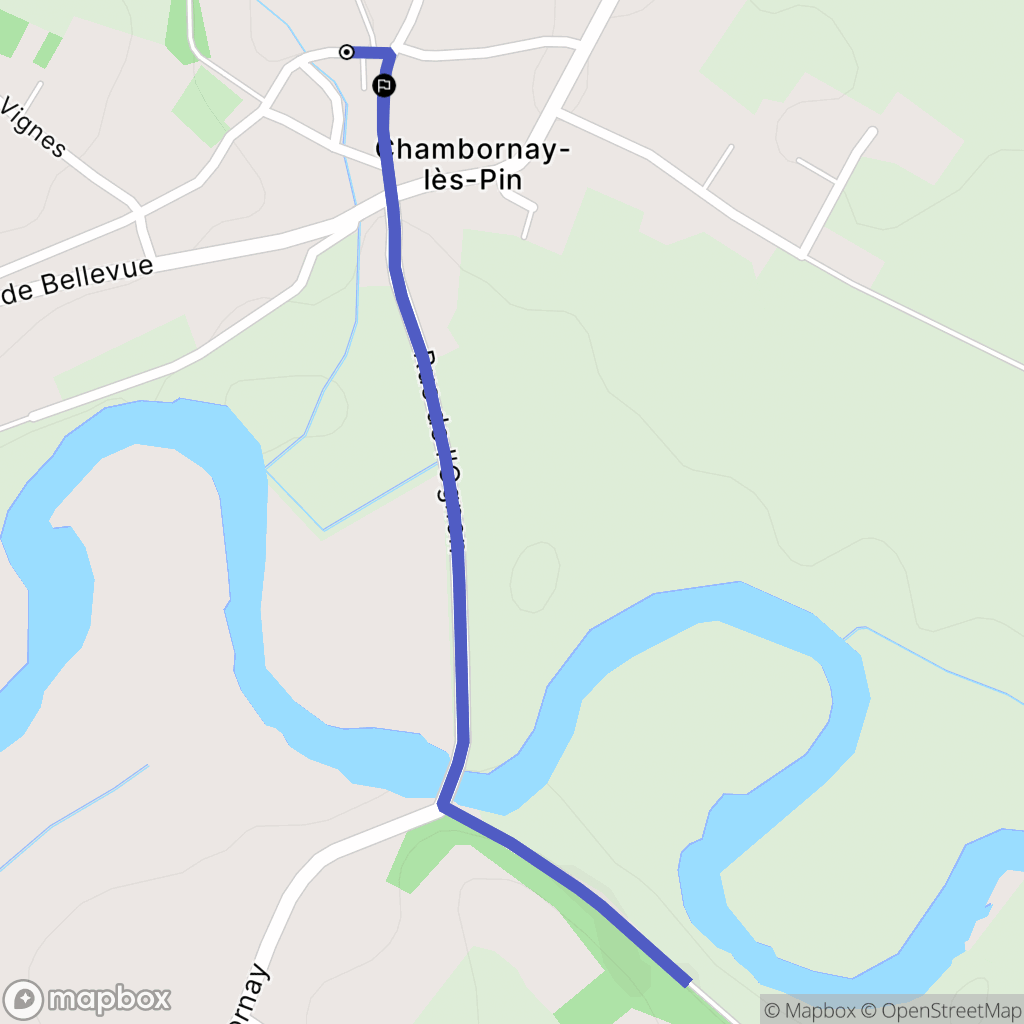 Chambornay-lès-Pin : carte du parcours de randonnée - France