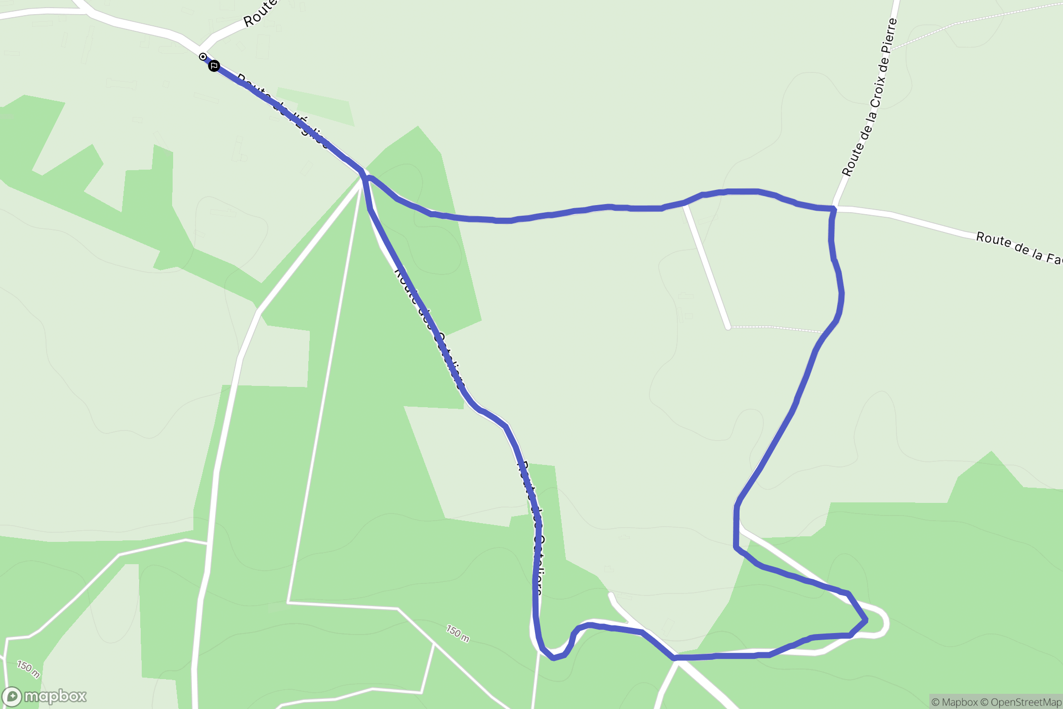 Les Monts du Roumois : carte du parcours de randonnée - France