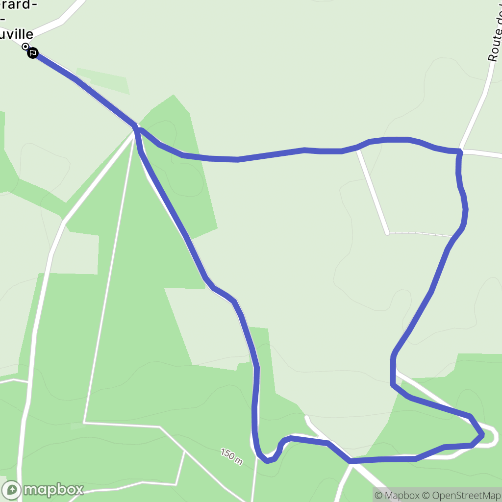 Les Monts du Roumois : carte du parcours de randonnée - France