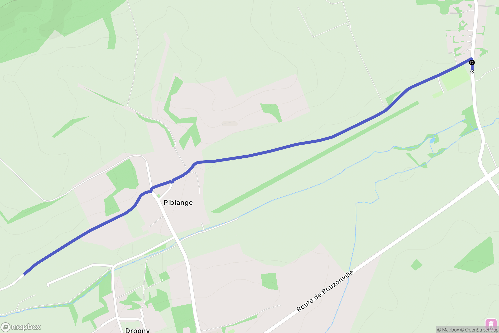 Hestroff : carte du parcours de randonnée - France