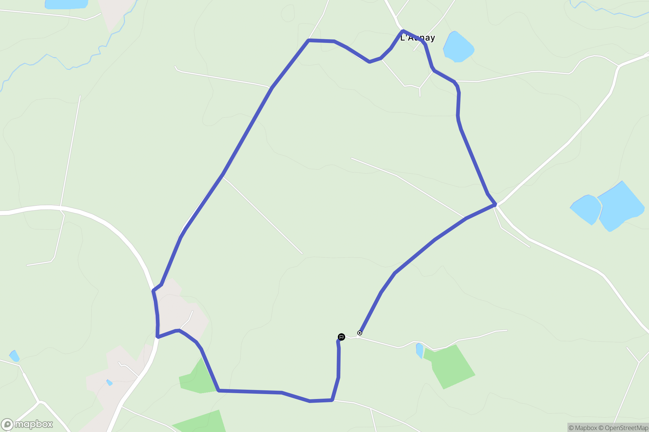 Sainte-Cécile : carte du parcours de randonnée - France
