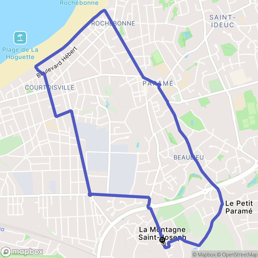 Saint-Malo : carte du parcours de randonnée - France