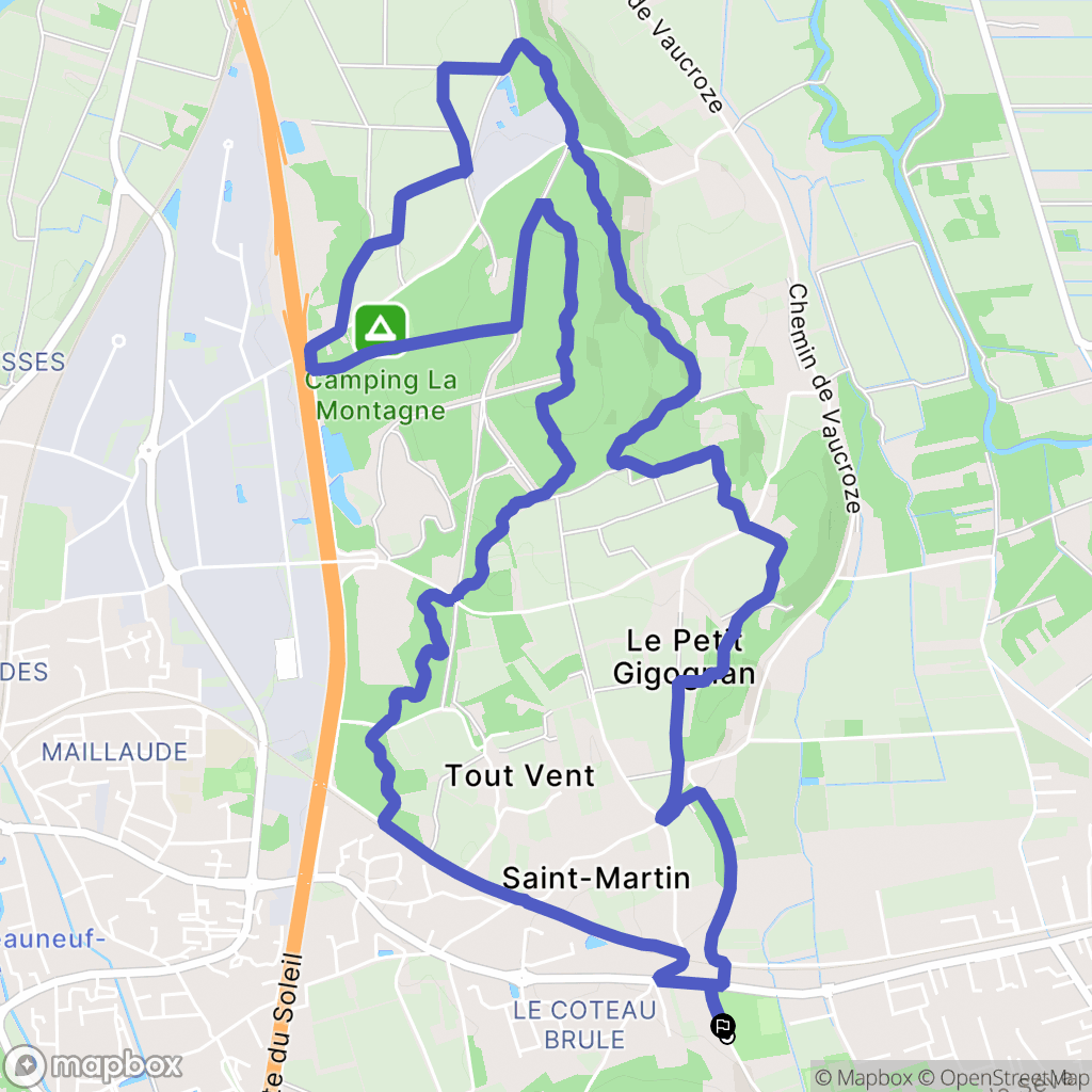 Sorgues : carte du parcours de randonnée - France