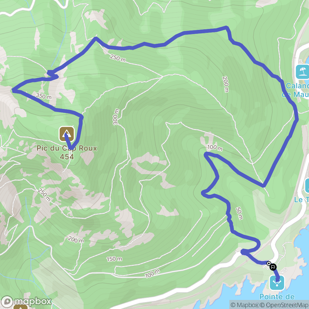 Saint-Raphaël : carte du parcours de randonnée - France