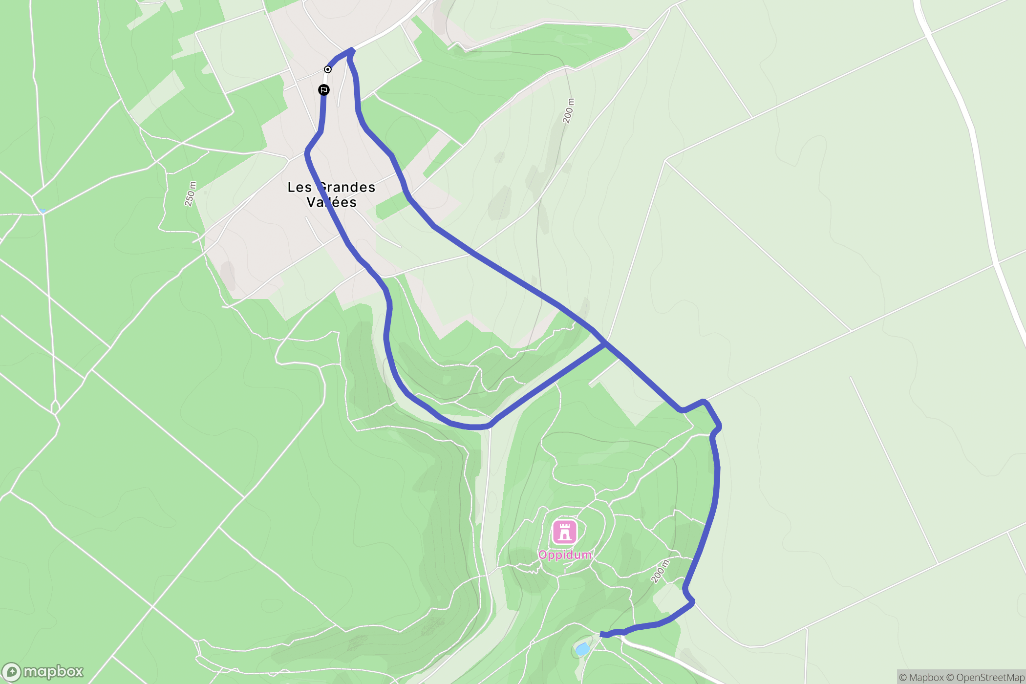Laines-aux-Bois : carte du parcours de randonnée - France
