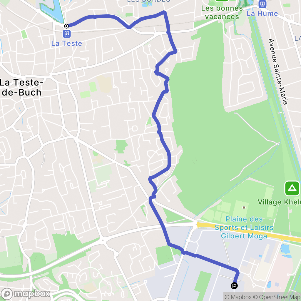 La Teste-de-Buch : carte du parcours de randonnée - France