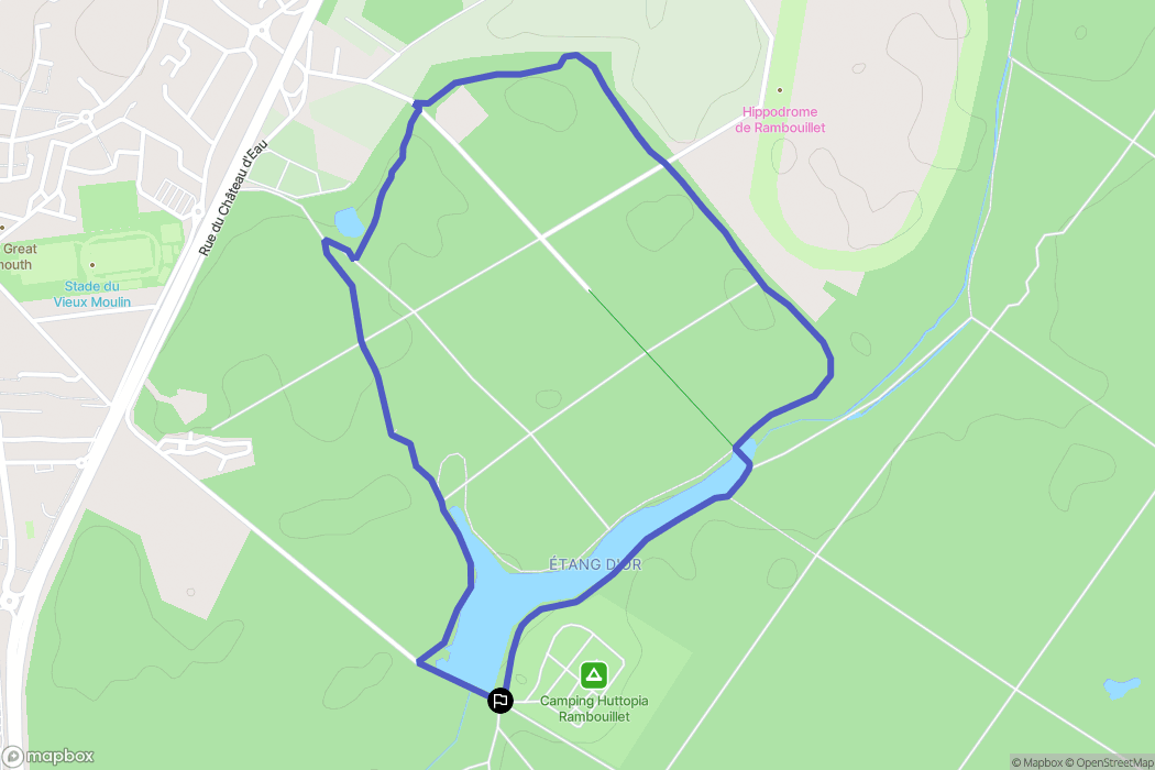 Rambouillet : carte du parcours de randonnée - France