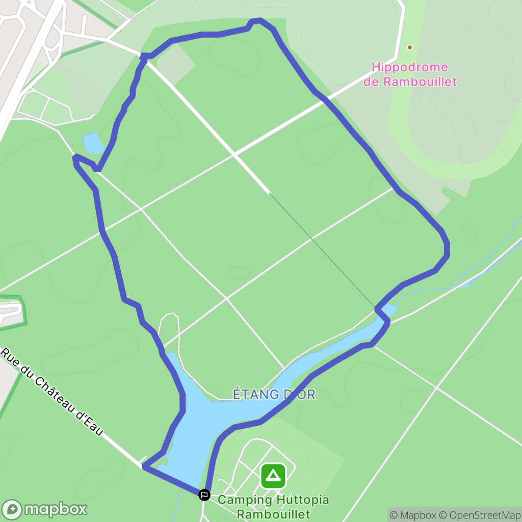 Rambouillet : carte du parcours de randonnée - France