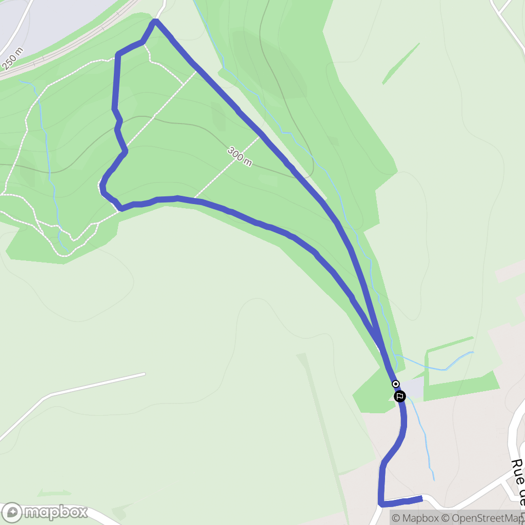 Cutry : carte du parcours de randonnée - France