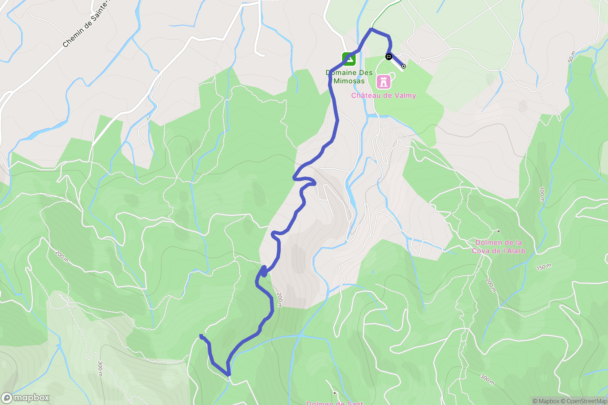 Argelès-sur-Mer : carte du parcours de randonnée - France