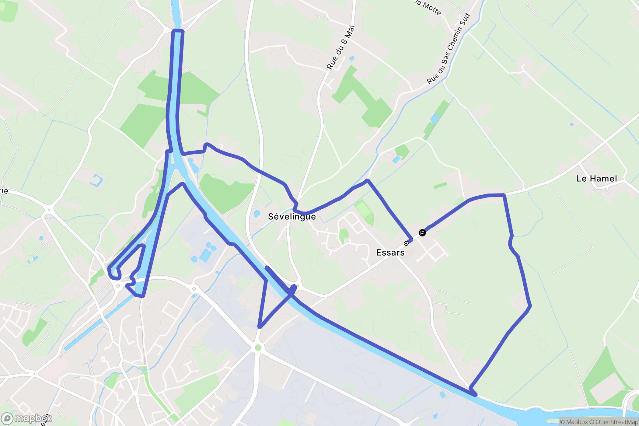 Essars : carte du parcours de randonnée - France