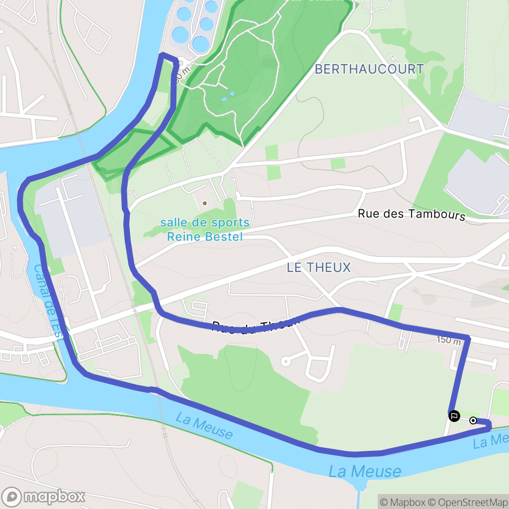 Charleville-Mézières : carte du parcours de randonnée - France