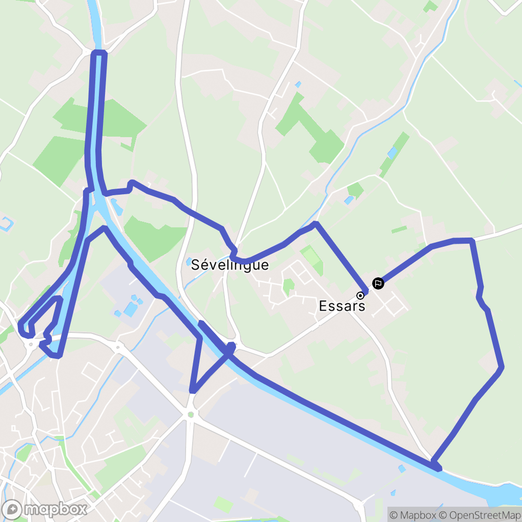 Essars : carte du parcours de randonnée - France