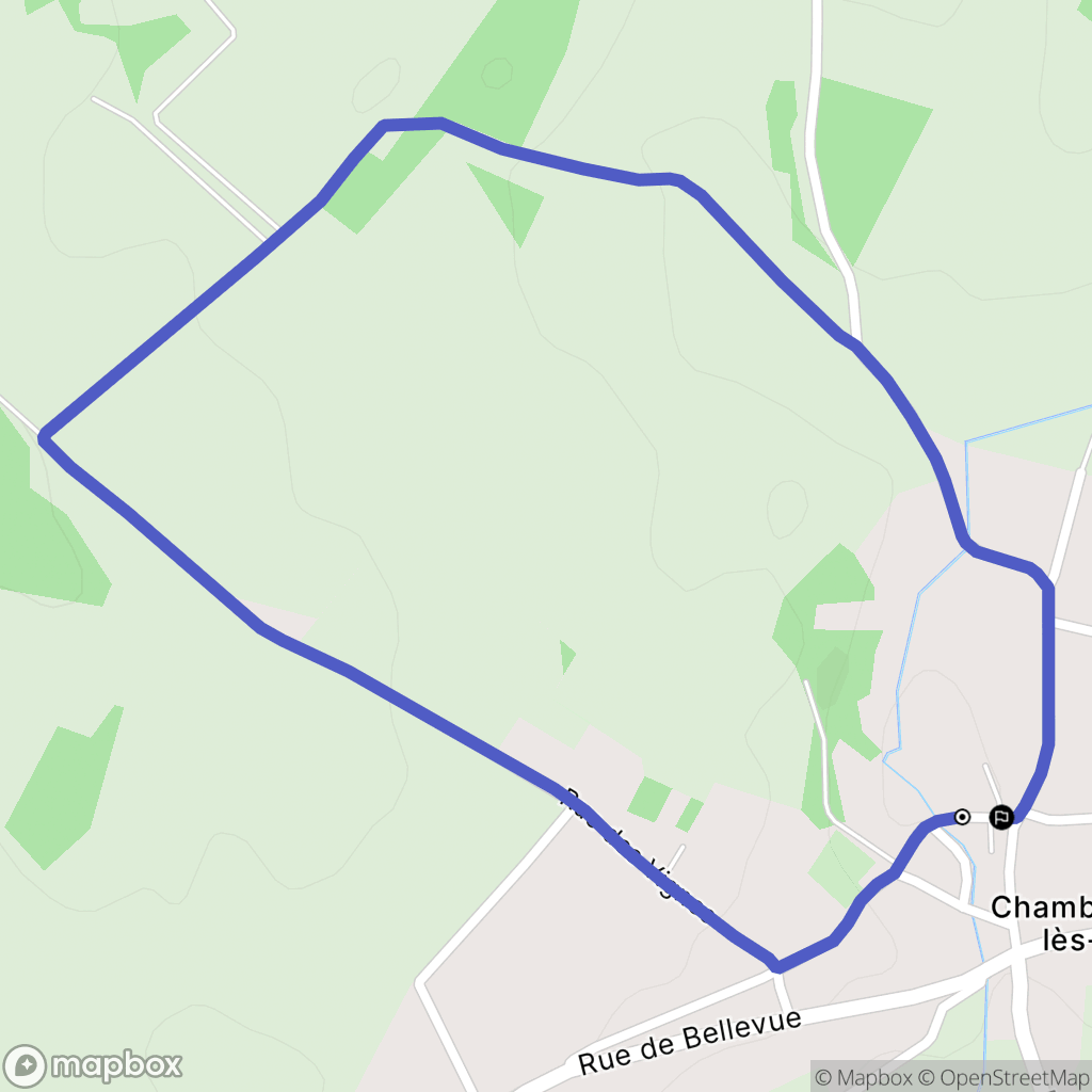 Chambornay-lès-Pin : carte du parcours de randonnée - France