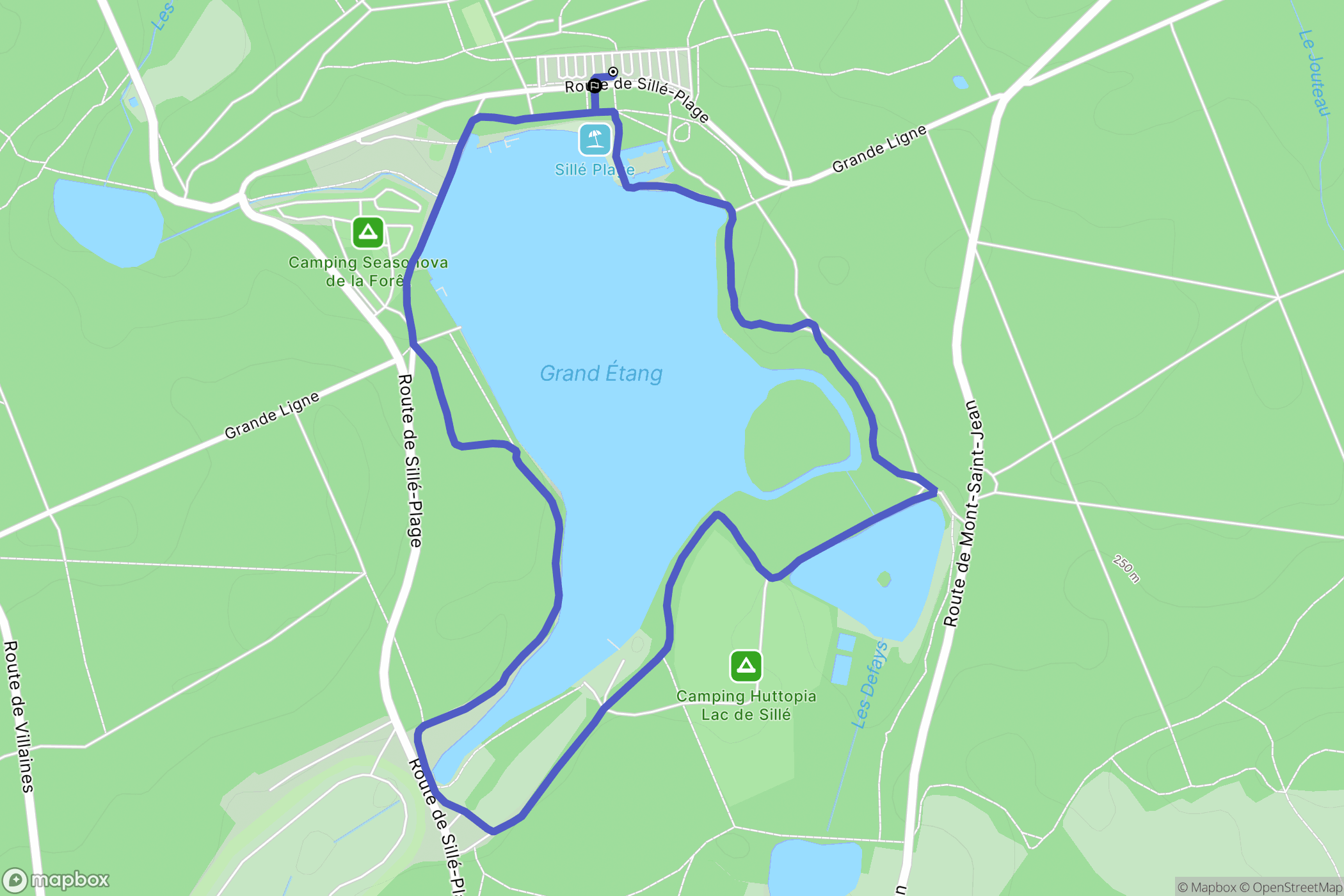 Sillé-le-Guillaume : carte du parcours de randonnée - France